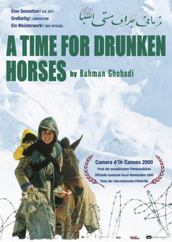 Image result for ‫پوستر فیلم زمانی برای مستی اسبها‬‎